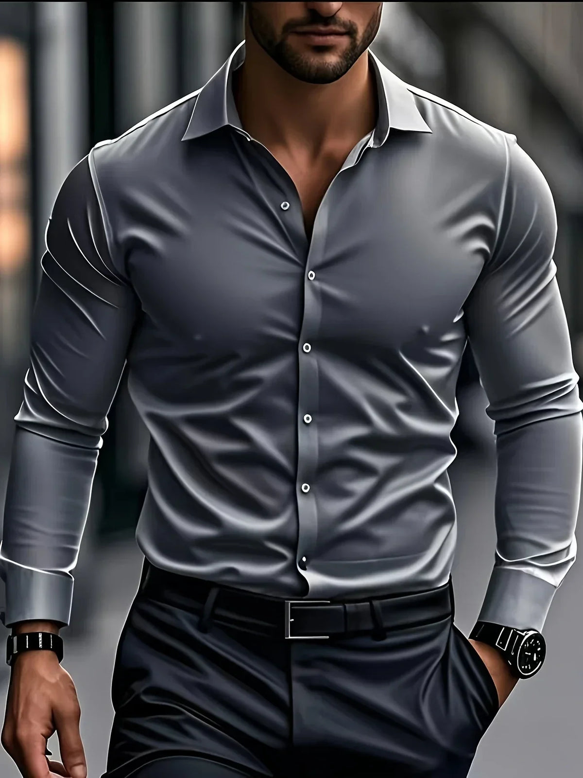 Siyaje | Chemise élégante à manches longues avec boutons