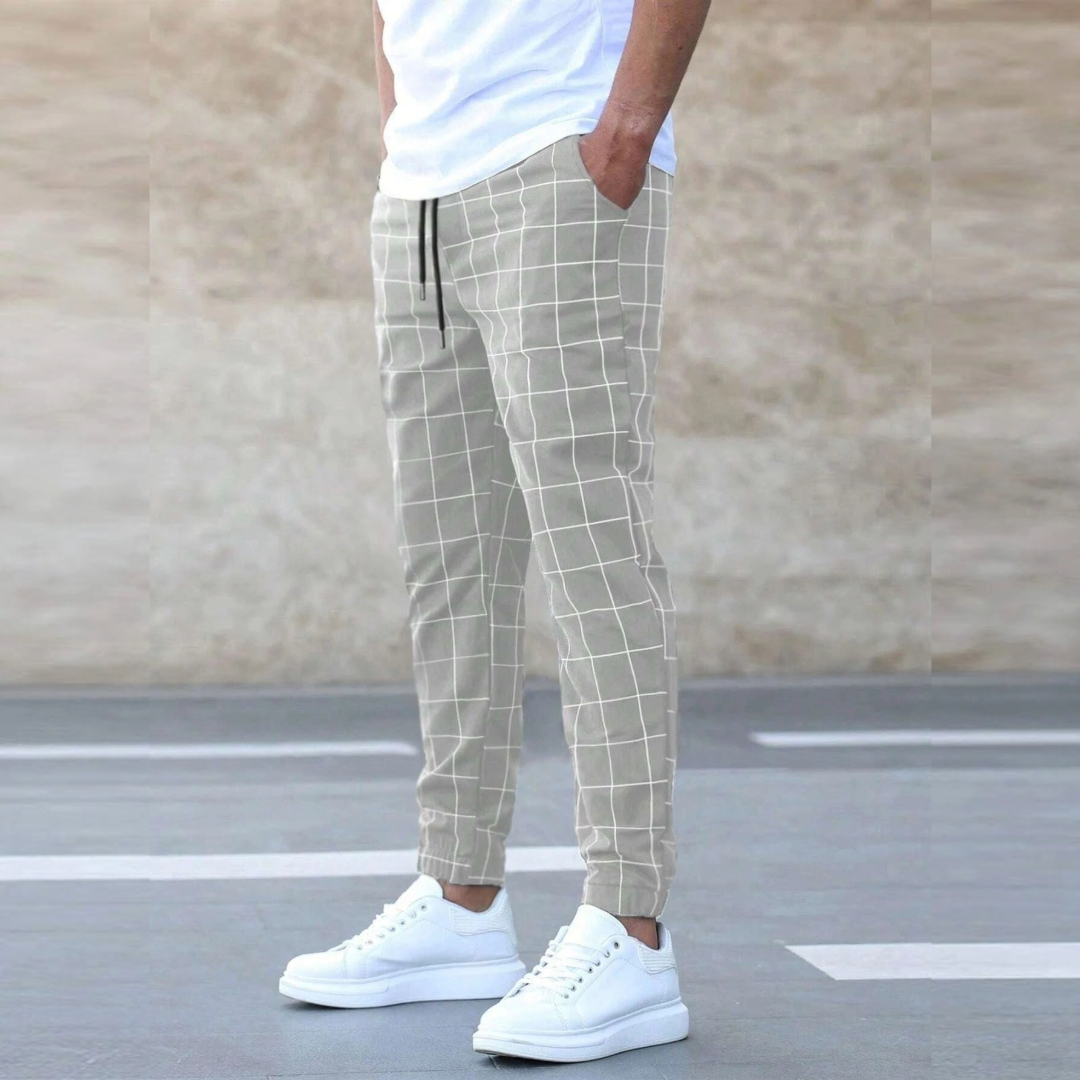 Siyaje | Pantalon jogger à carreaux pour homme