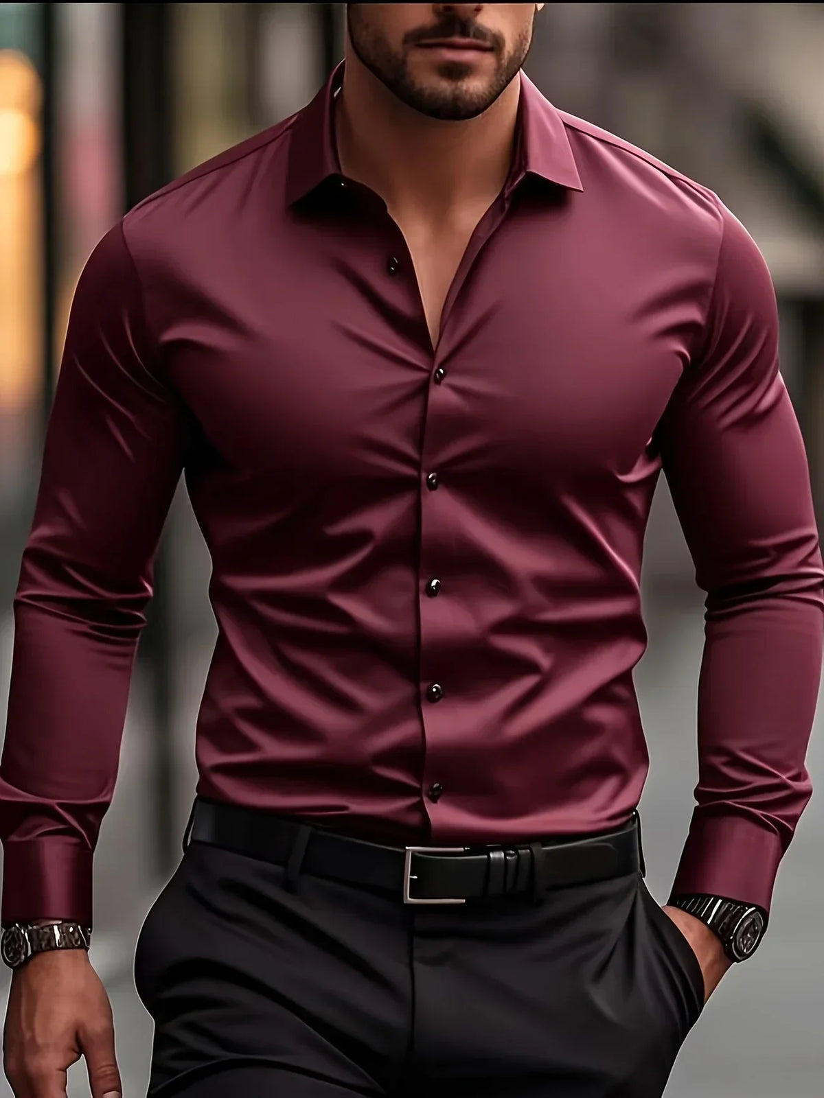 Siyaje | Chemise élégante à manches longues avec boutons