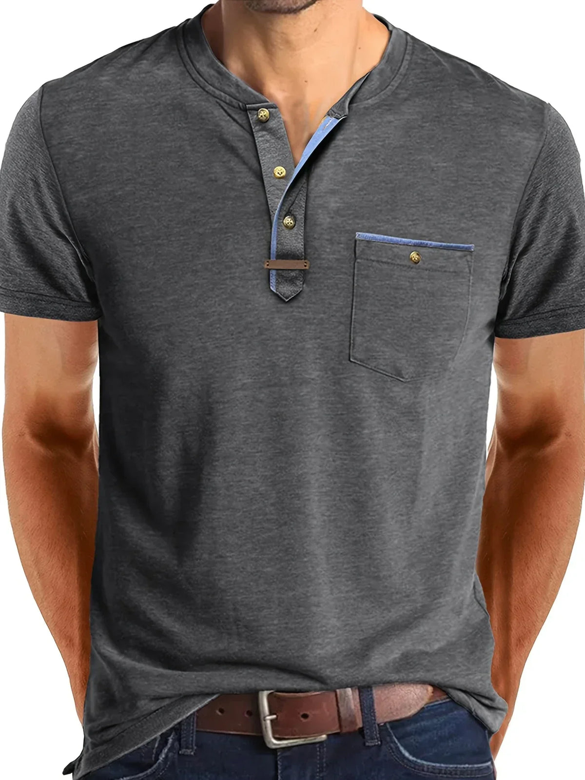 Siyaje | T-shirt col rond élégant avec poche