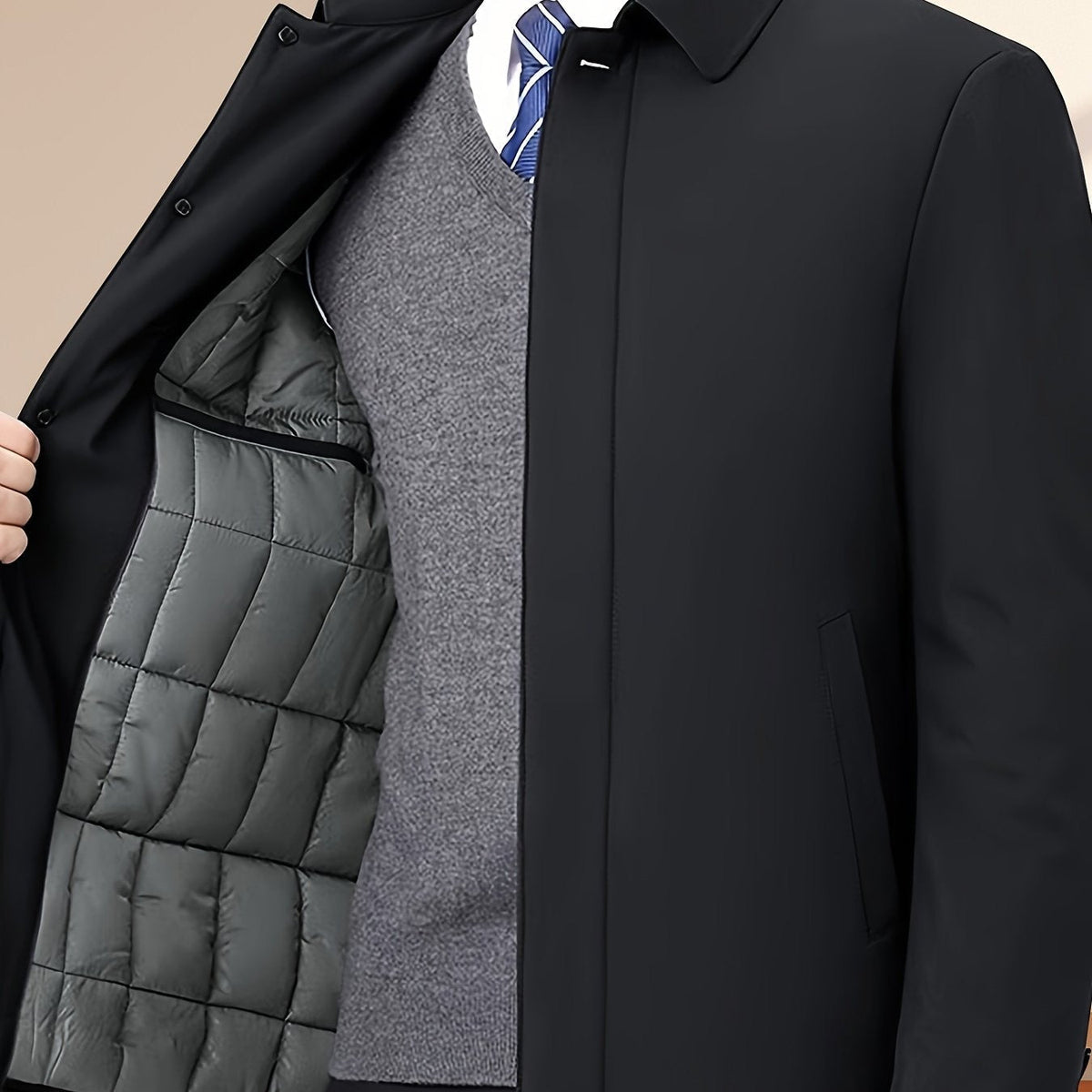 Siyaje | Veste pour homme à col à revers avec fermeture éclair