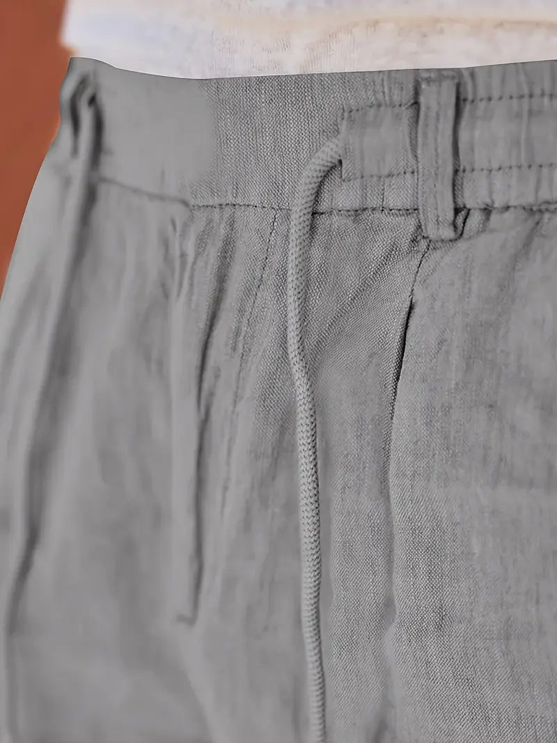 Siyaje | Pantalon ample en lin avec cordon de serrage