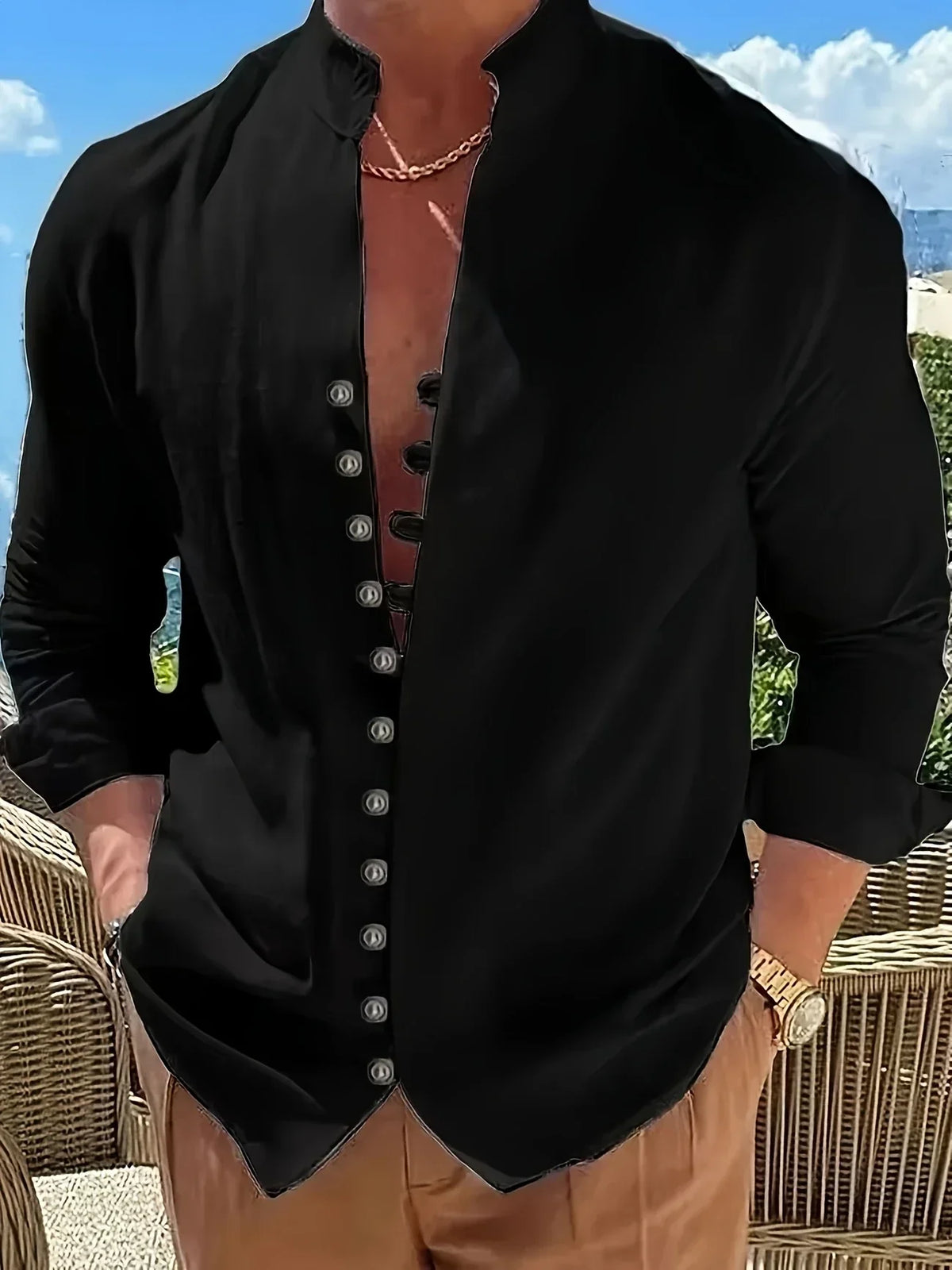 Siyaje | Chemise légère en coton à manches longues