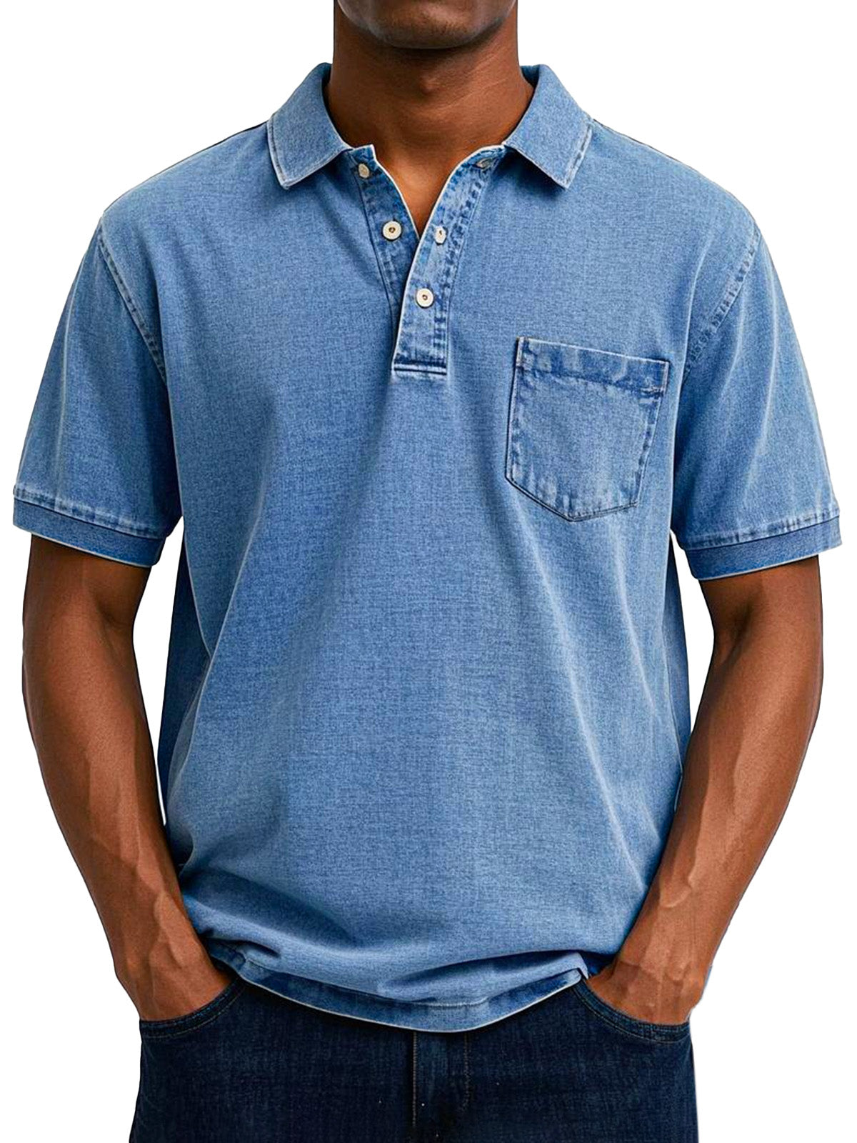 Siyaje  | Chemise Polo Vintage Décontractée pour Homme