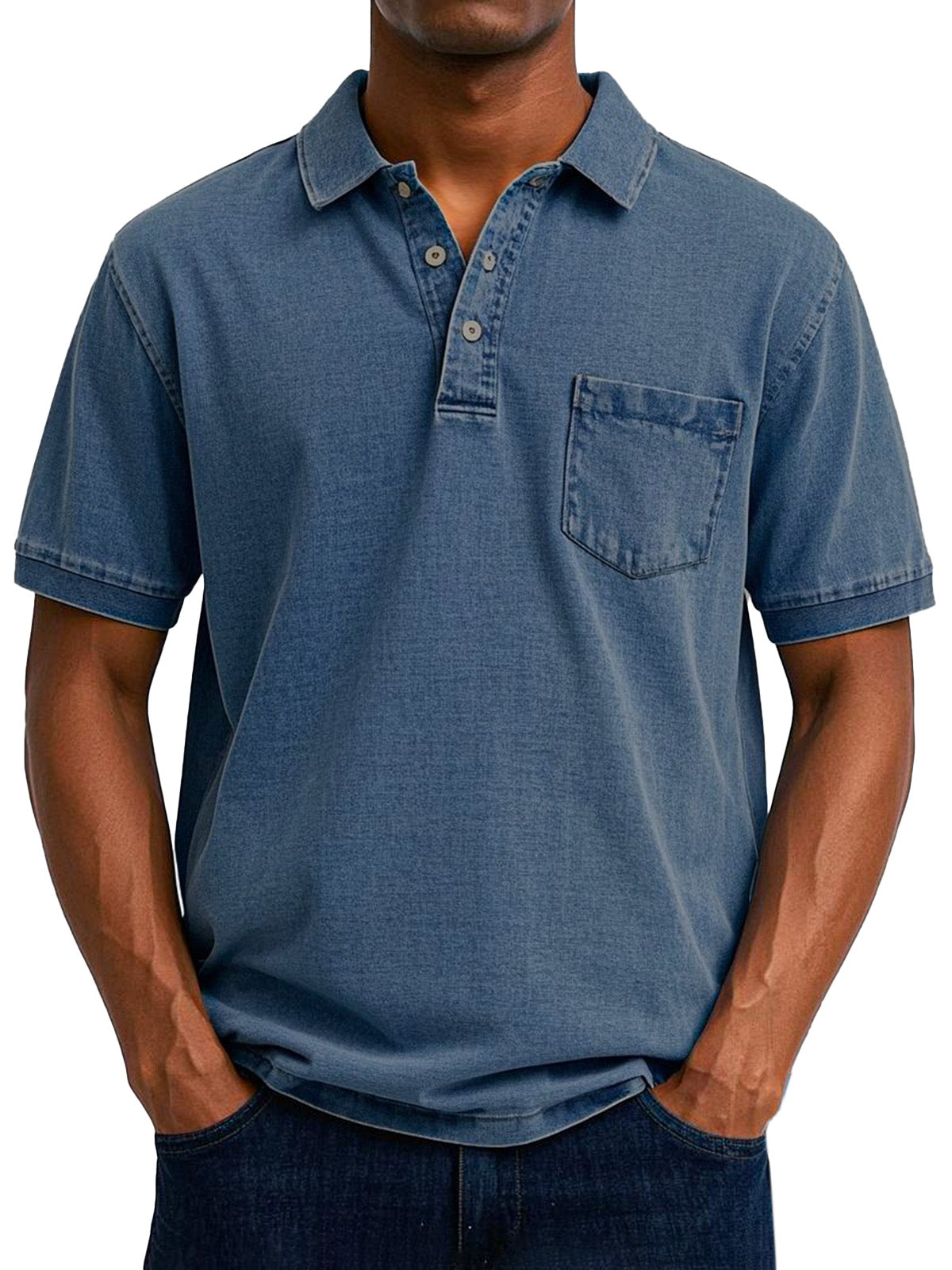 Siyaje  | Chemise Polo Vintage Décontractée pour Homme