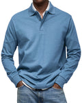 Siyaje | Chemise Poloshirt Casual à Manches Longues