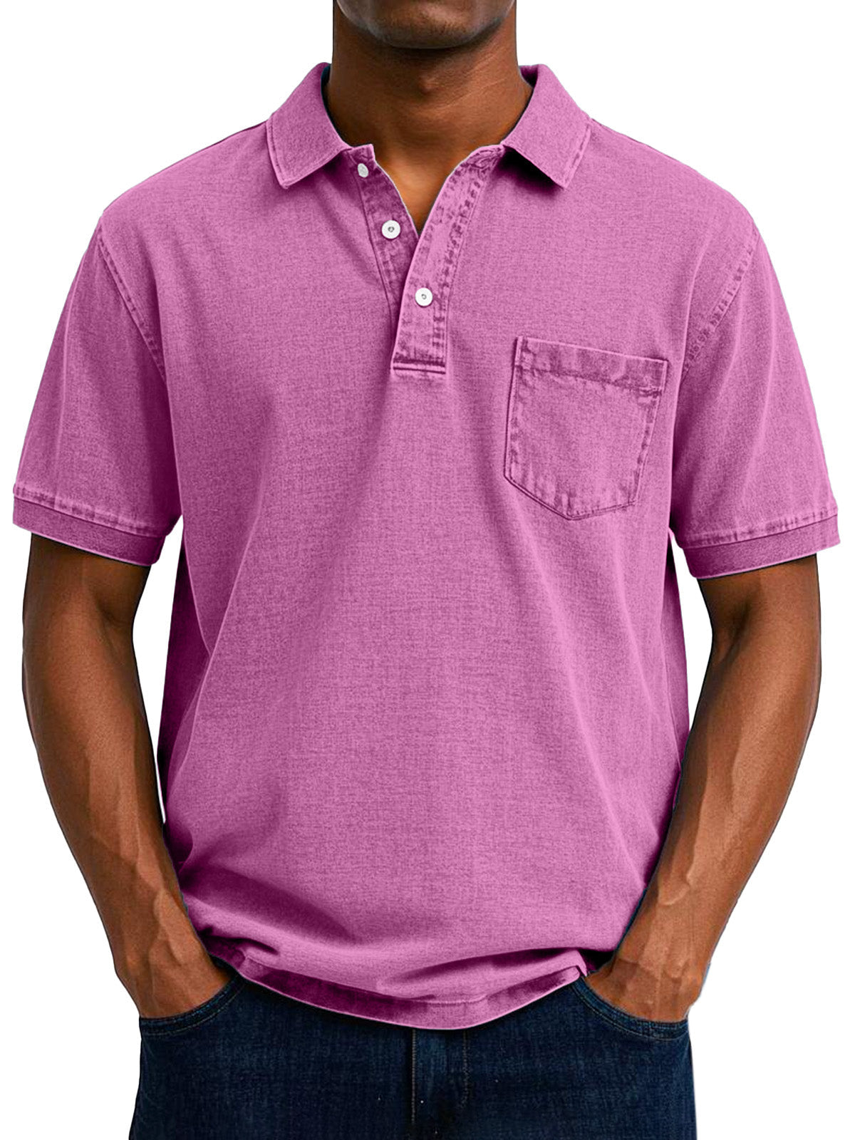 Siyaje  | Chemise Polo Vintage Décontractée pour Homme