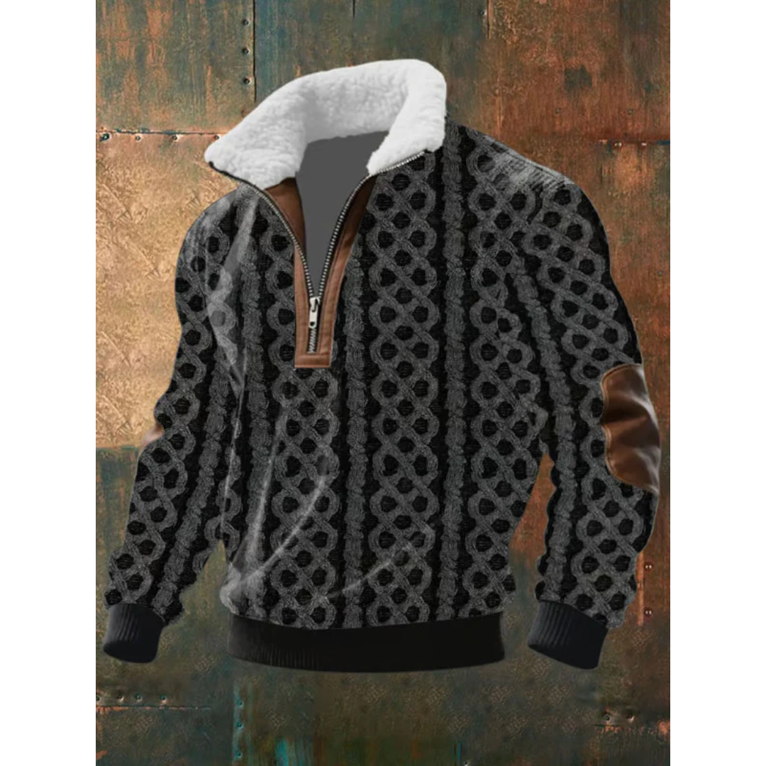 Siyaje | Pull en polaire avec zip et col montant
