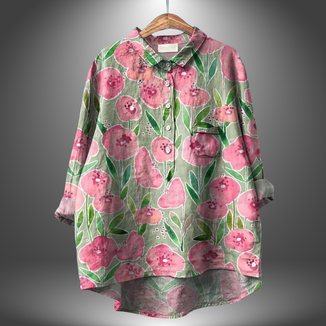 Colette | Chemise Florale Artisanale pour Femme