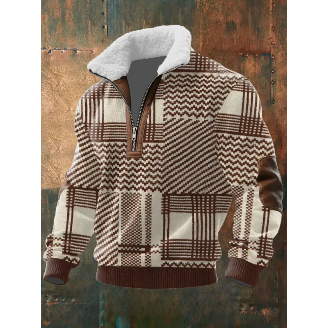 Siyaje | Pull en polaire avec zip et col montant
