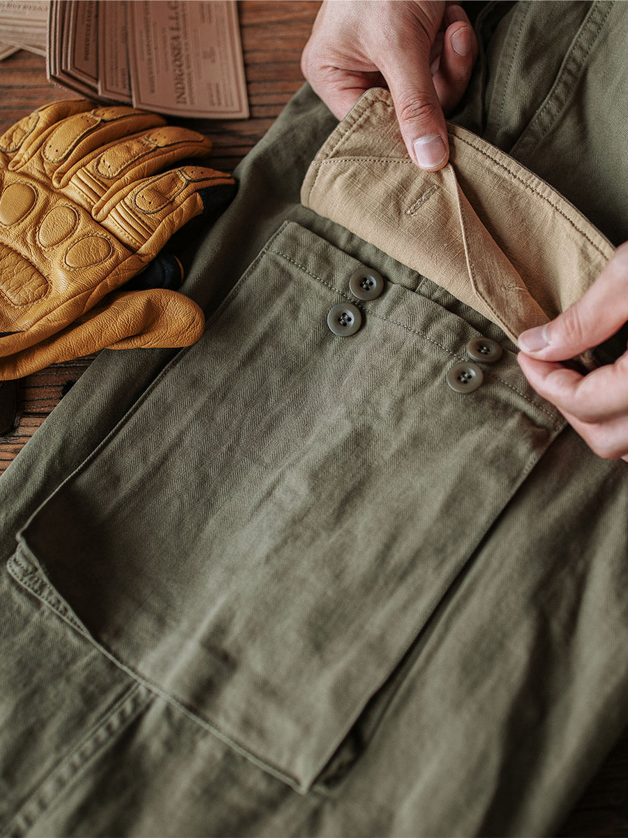 Siyaje | Pantalon militaire M-47 en tissu chevron