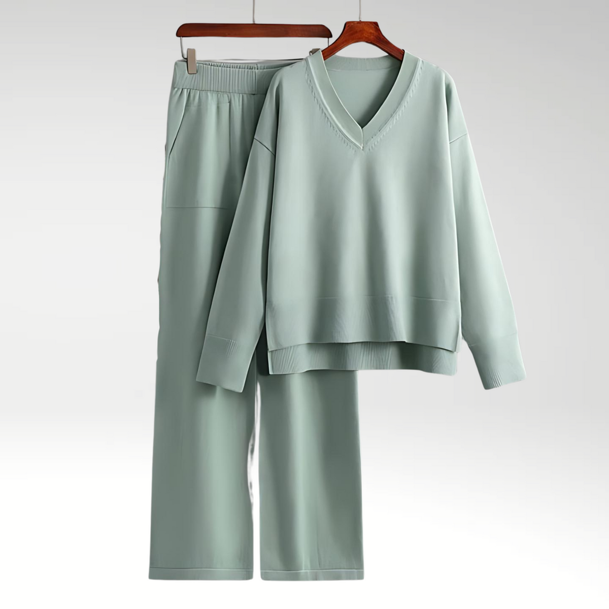 Siyaje | Luxe V-Neck Two Piece Set