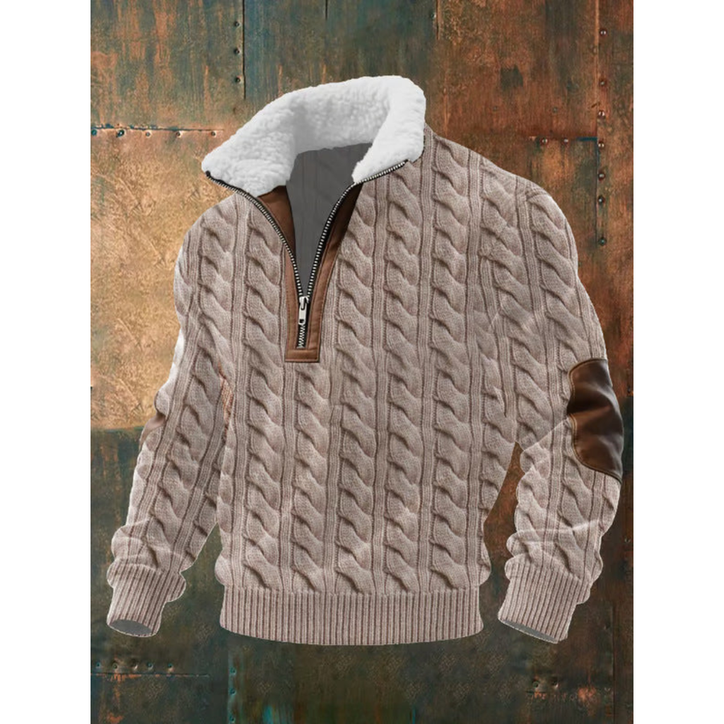 Siyaje | Pull en polaire avec zip et col montant