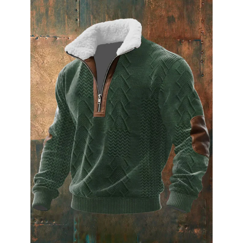 Siyaje | Pull en polaire avec zip et col montant