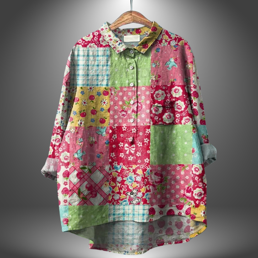 Colette | Chemise Florale Artisanale pour Femme