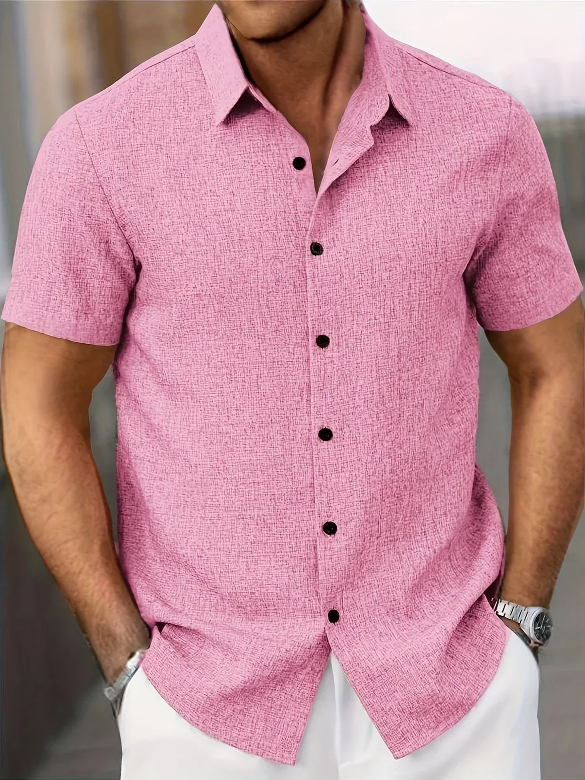 Siyaje | Chemise légère à manches courtes en mélange de lin