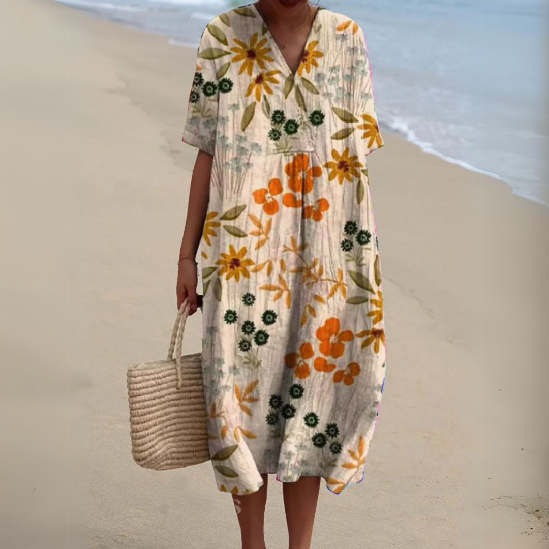 Nicole | Robe d'Été à Fleurs