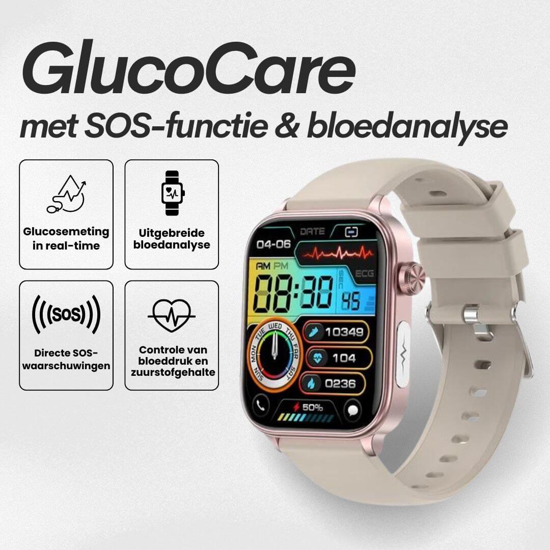 GlucoCare SOS - avec fonction SOS incl. détection de chute et mesure de la glycémie certifiée (2025) - Original