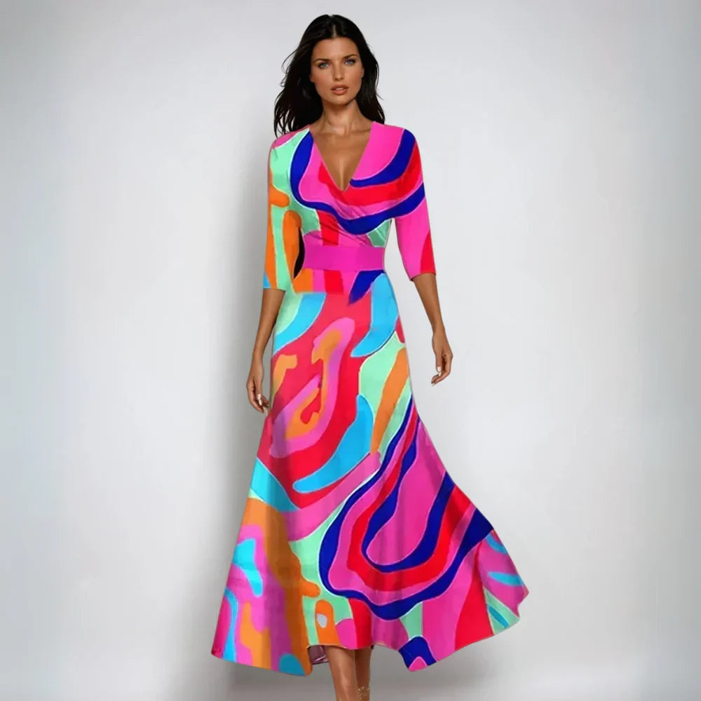 Emily - Robe Maxi Fleurie Luxe
