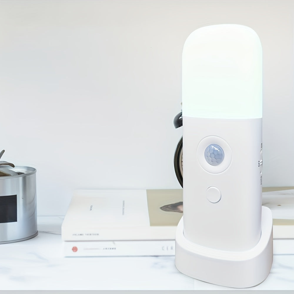 Lampe de nuit LED avec capteur de mouvement – Rechargeable par USB et luminosité réglable pour chambres et couloirs