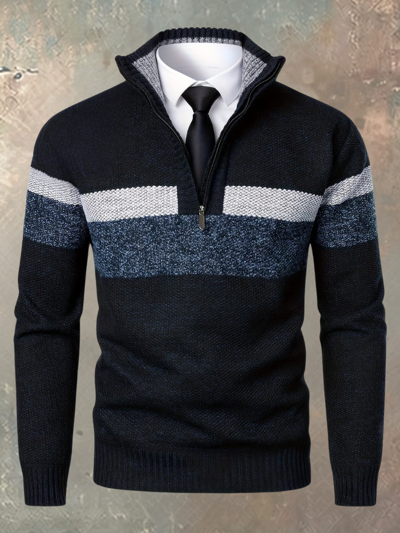 Siyaje | Pull élégant pour homme avec demi-zip