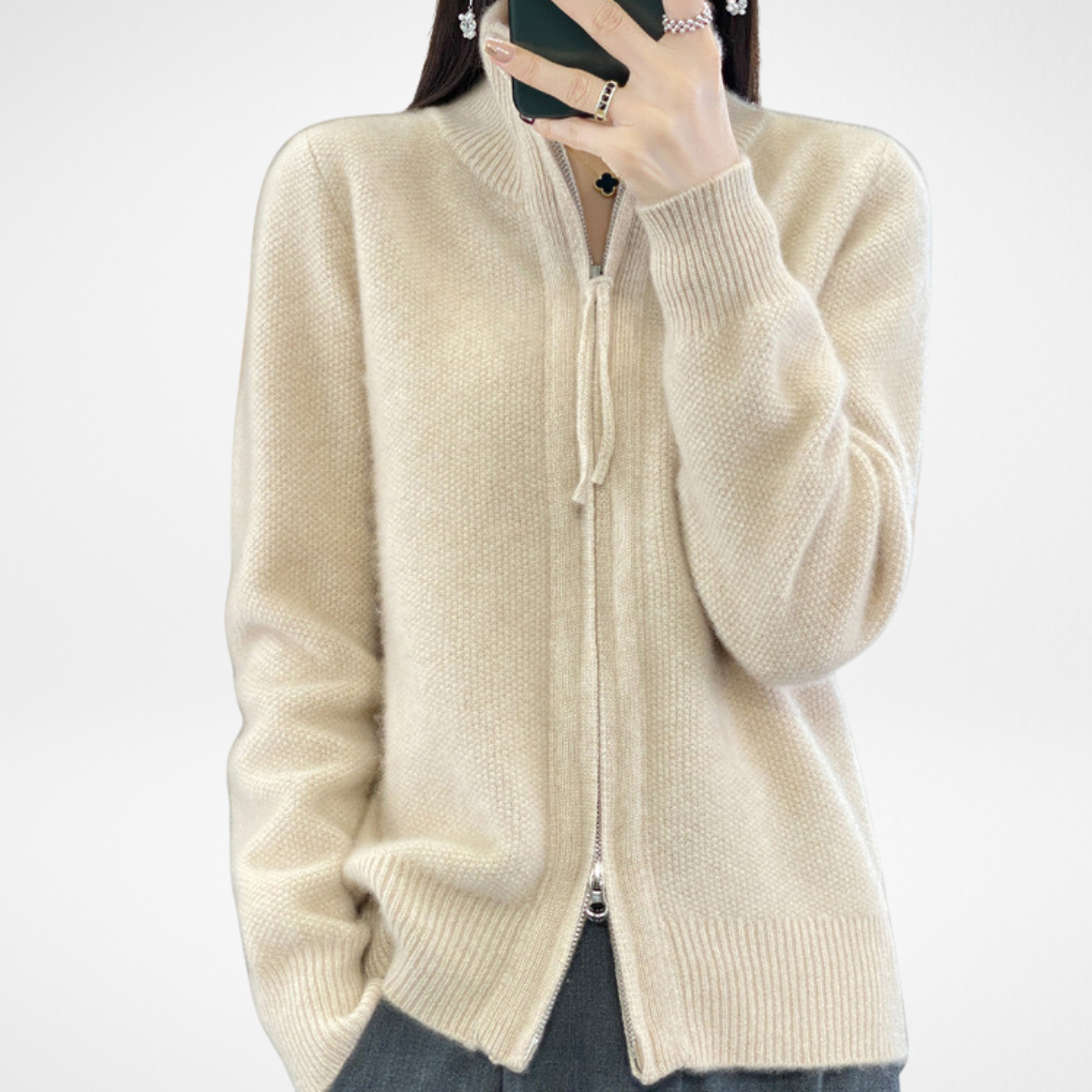 Siyaje | Cardigan zippé en cachemire