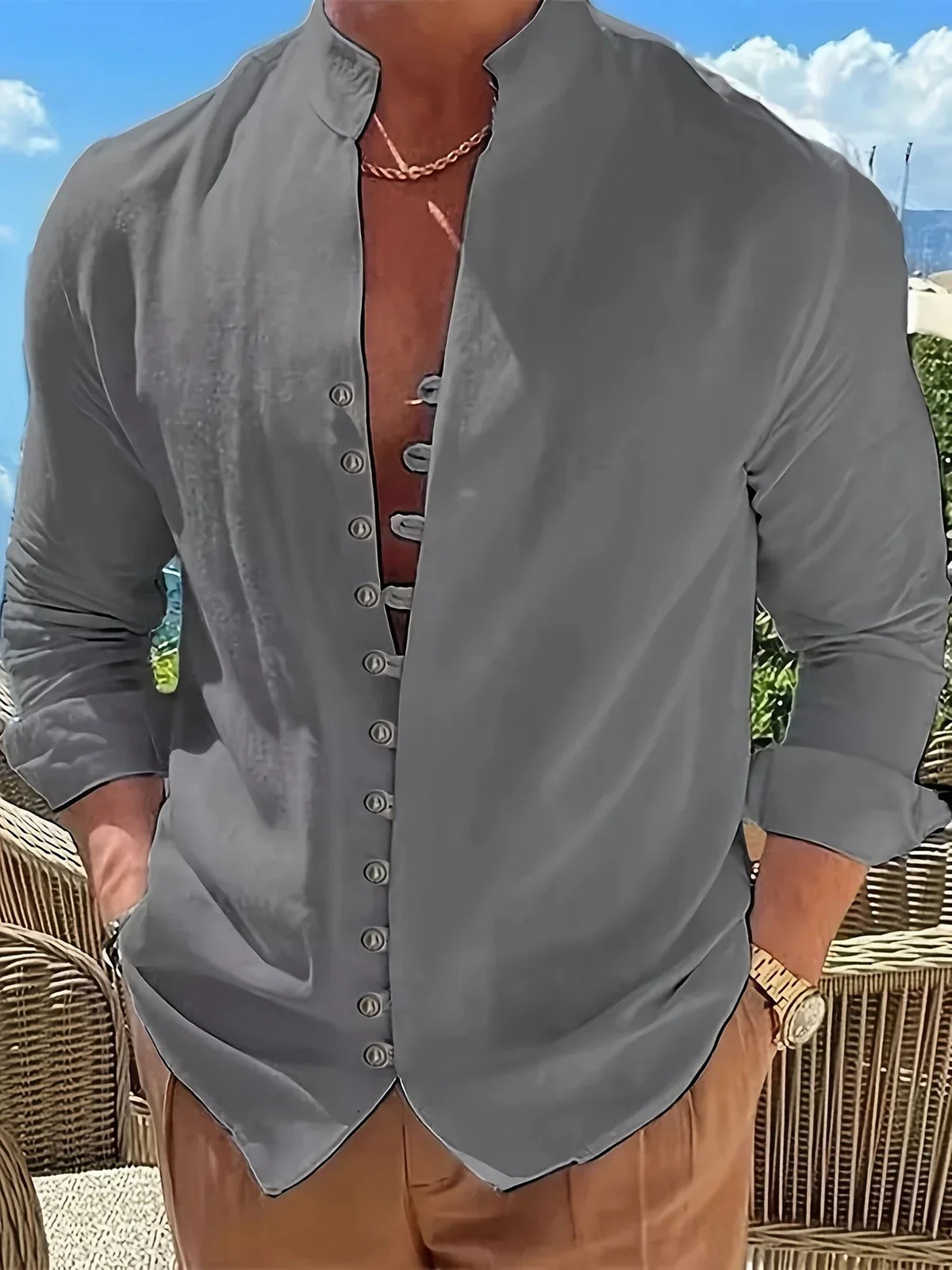 Siyaje | Chemise légère en coton à manches longues