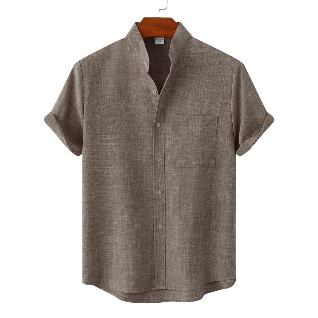 Siyaje | Chemise en coton unie avec boutons