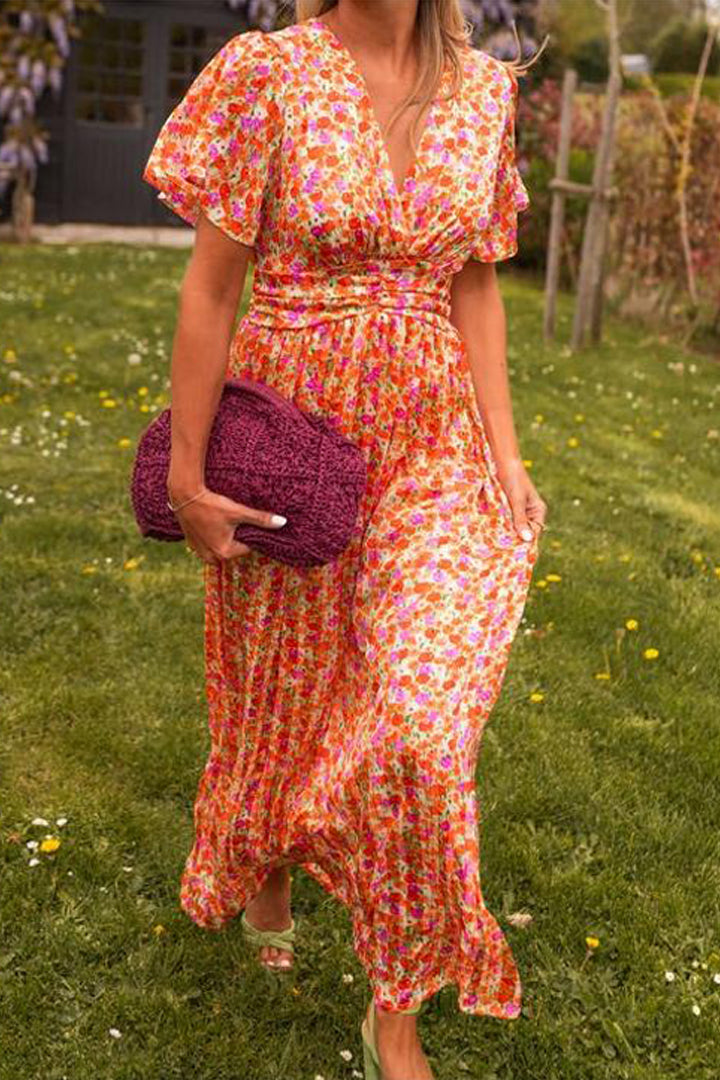 Pauline - Robe longue à fleurs