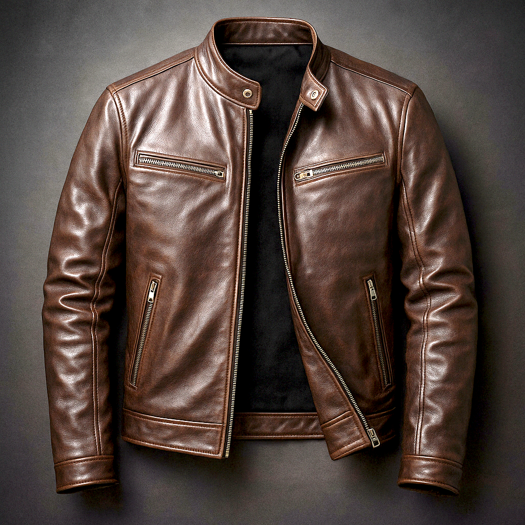 Siyaje | Veste vintage en cuir vegan