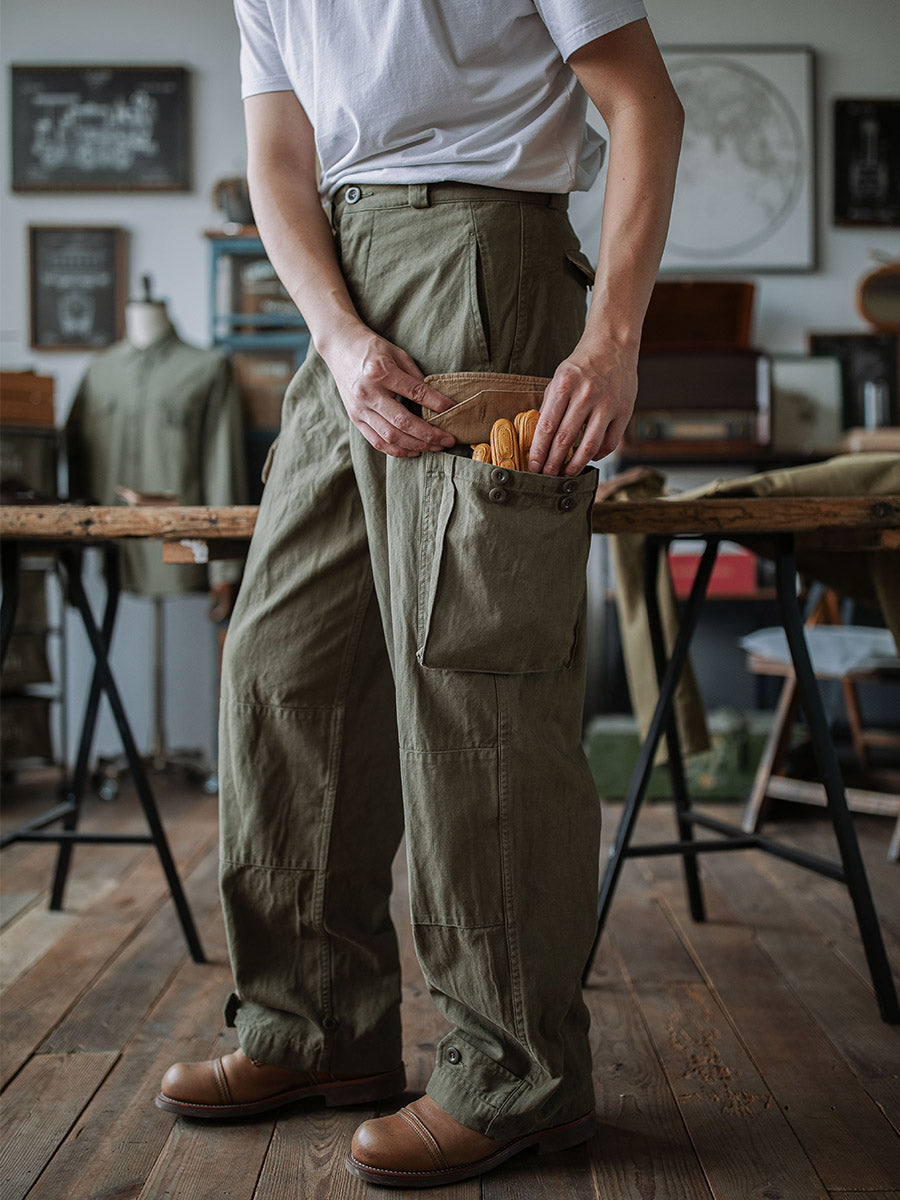 Siyaje | Pantalon militaire M-47 en tissu chevron