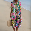 Claire | Robe d’été fleurie à encolure en V élégante