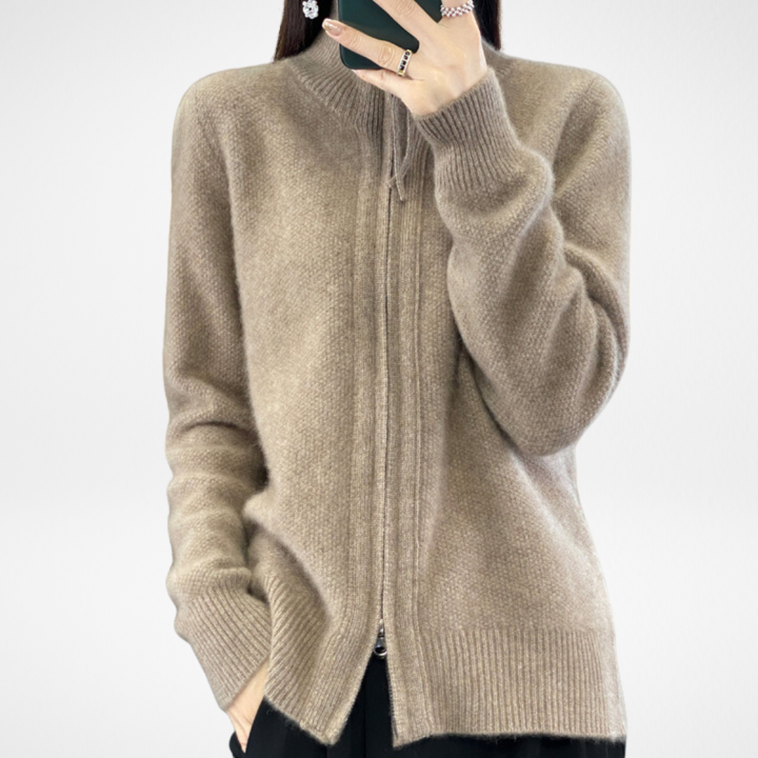 Siyaje | Cardigan zippé en cachemire