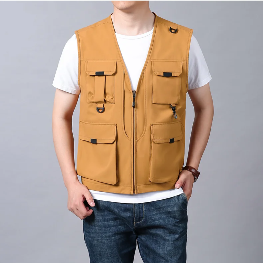 Siyaje | Gilet cargo élégant et décontracté