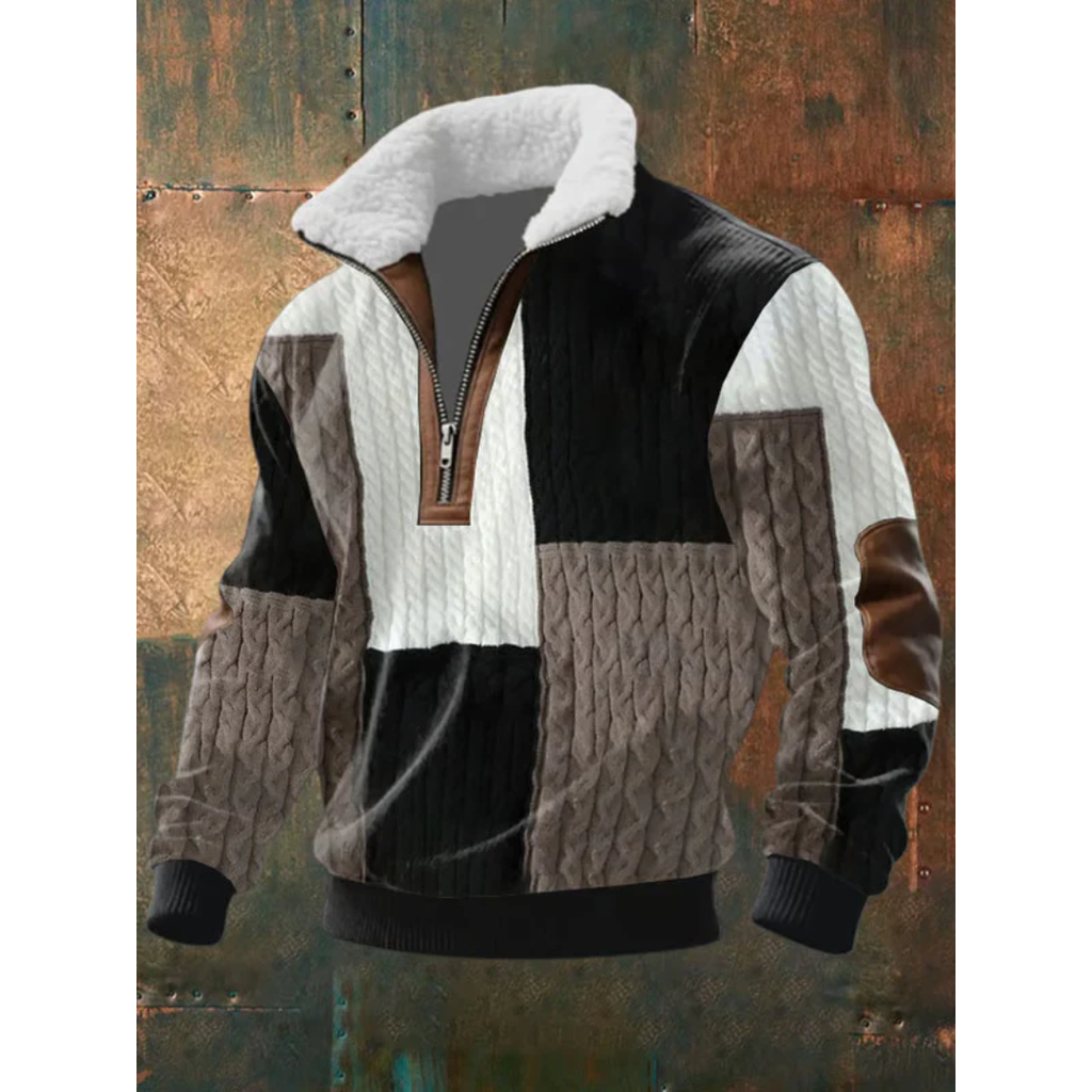 Siyaje | Pull en polaire avec zip et col montant