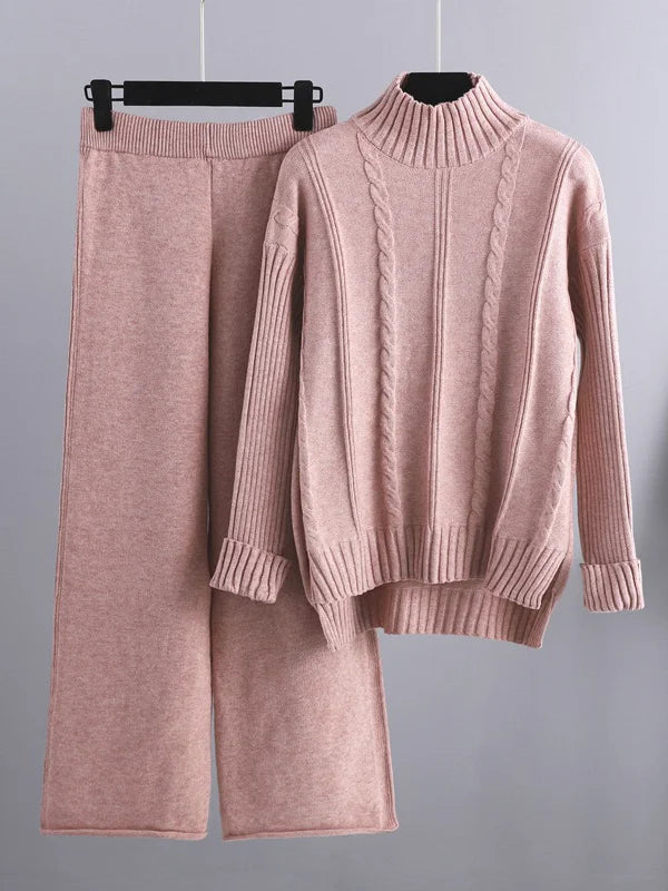 Siyaje | Ensemble deux pièces Lounge en tricot torsadé