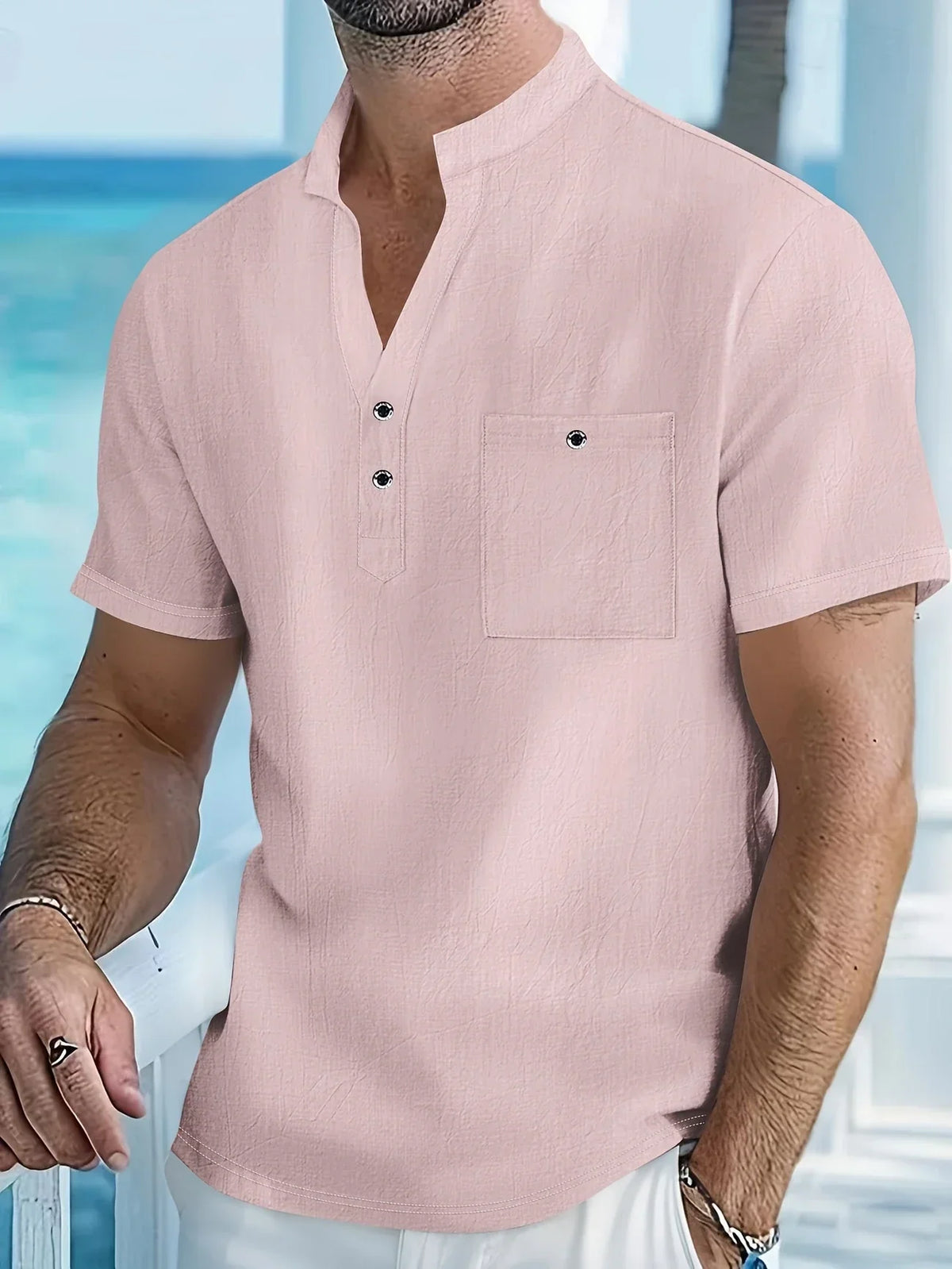 Siyaje | Chemise décontractée à manches courtes boutonnée