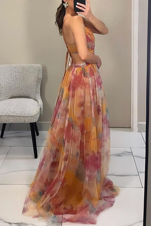 Siyaje | Magnifique maxi-robe à imprimé floral