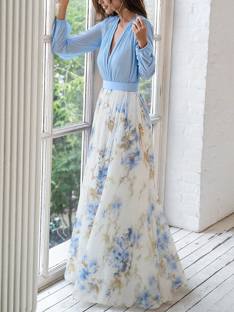 Siyaje | Robe Maxi à Imprimé Floral Éblouissant