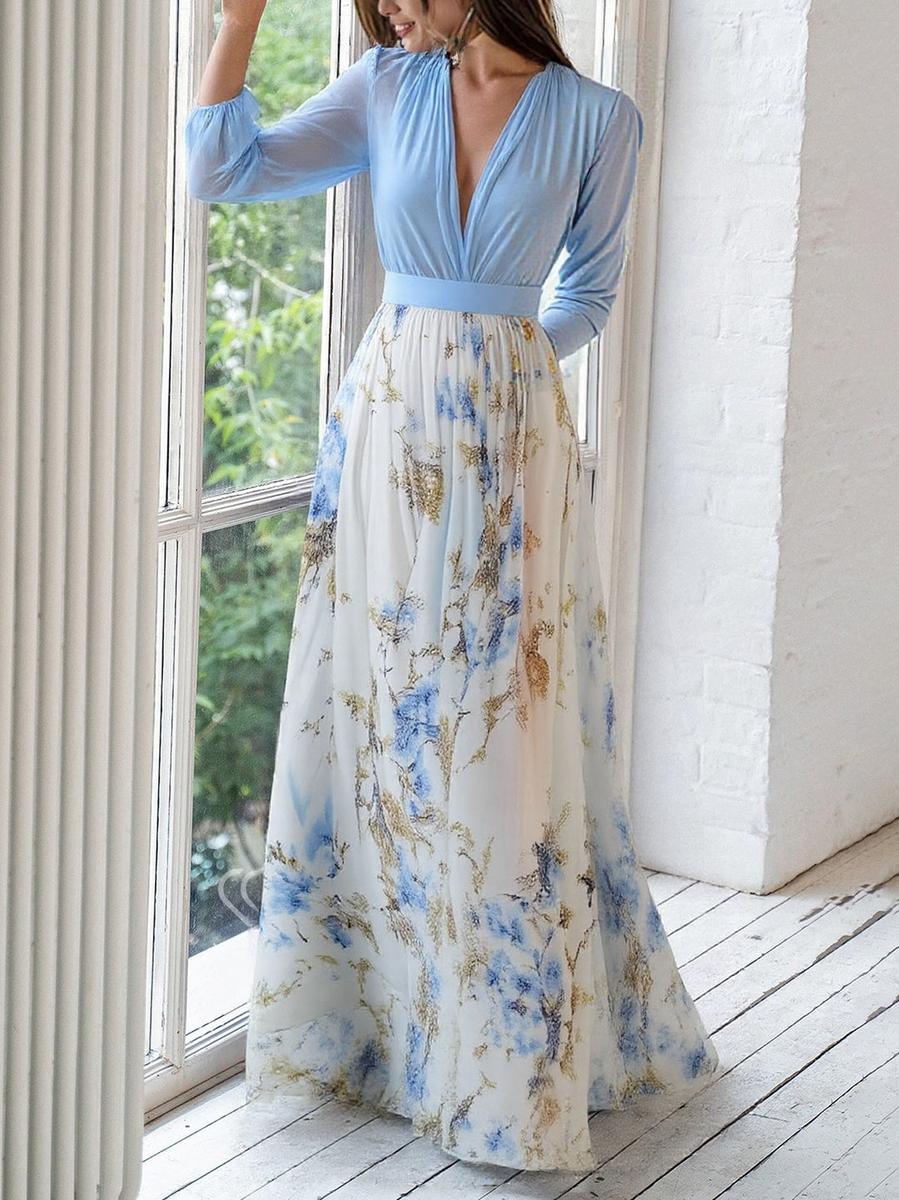 Siyaje | Robe Maxi à Imprimé Floral Éblouissant