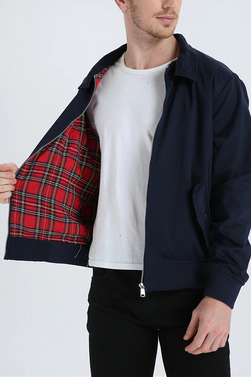 Siyaje | Veste Harrington avec doublure tartan