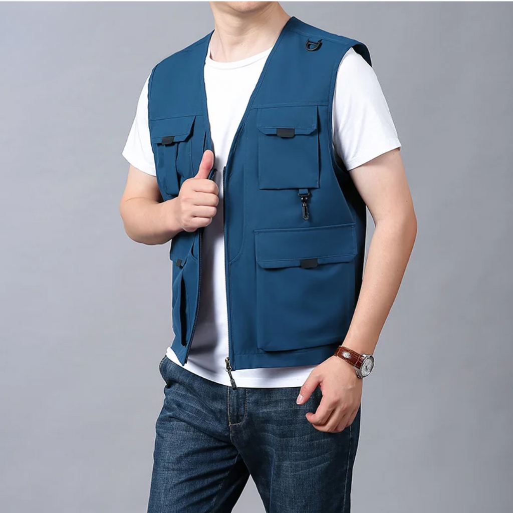 Siyaje | Gilet cargo élégant et décontracté