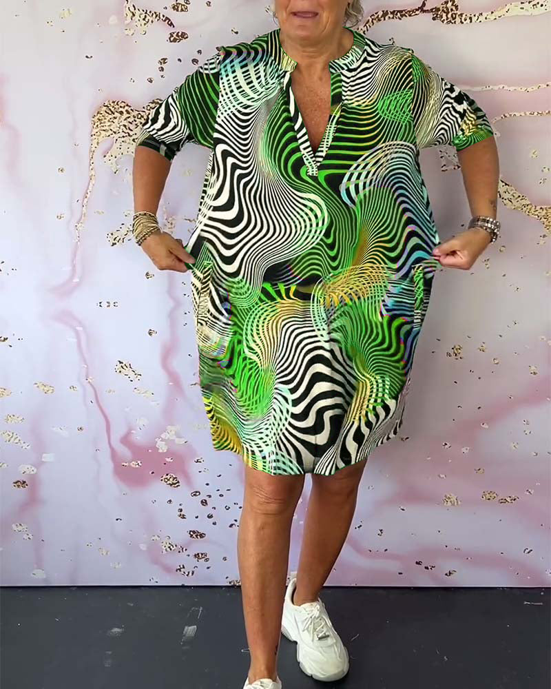 Colette | Robe à col en V colorée