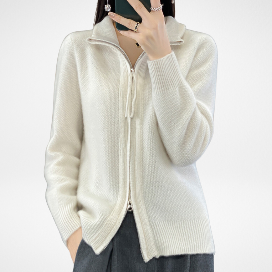 Siyaje | Cardigan zippé en cachemire