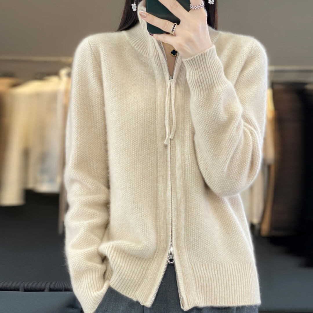 Siyaje | Cardigan zippé en cachemire