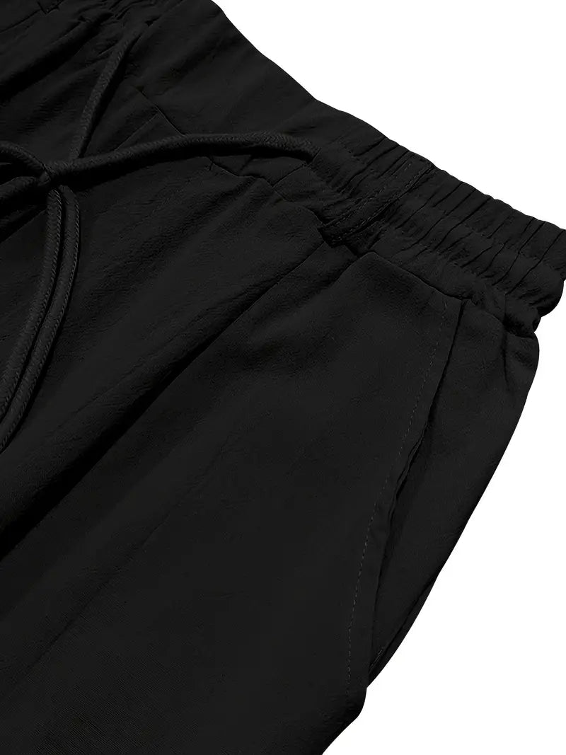 Siyaje | Pantalon ample en lin avec cordon de serrage