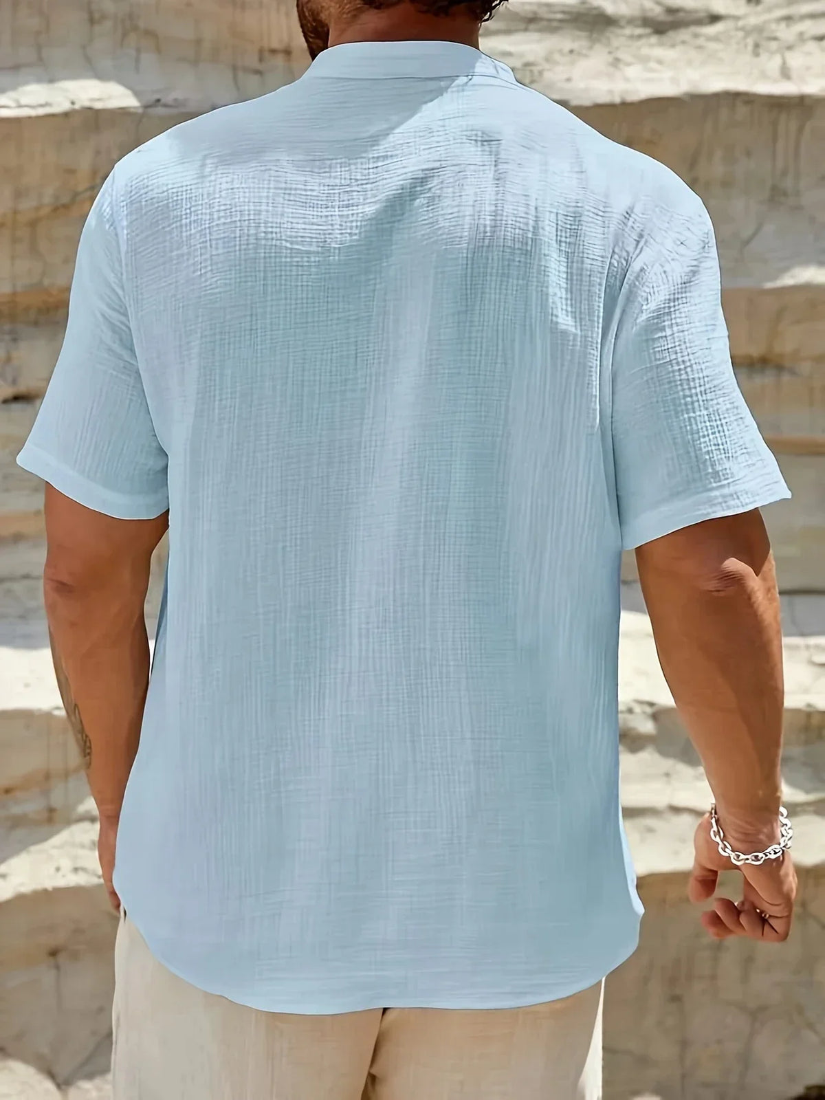 Siyaje | Chemise d’été élégante à col montant