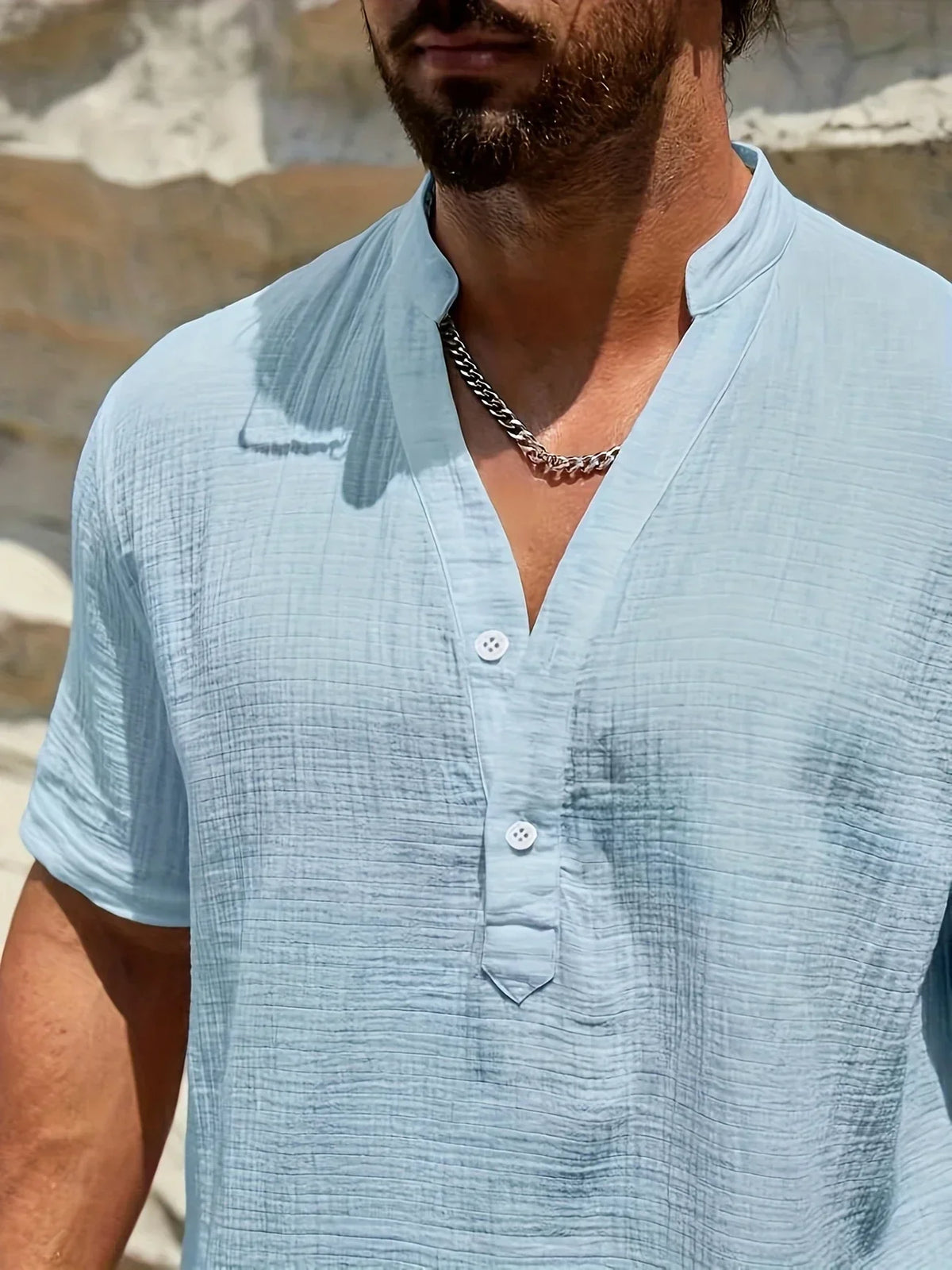 Siyaje | Chemise d’été élégante à col montant