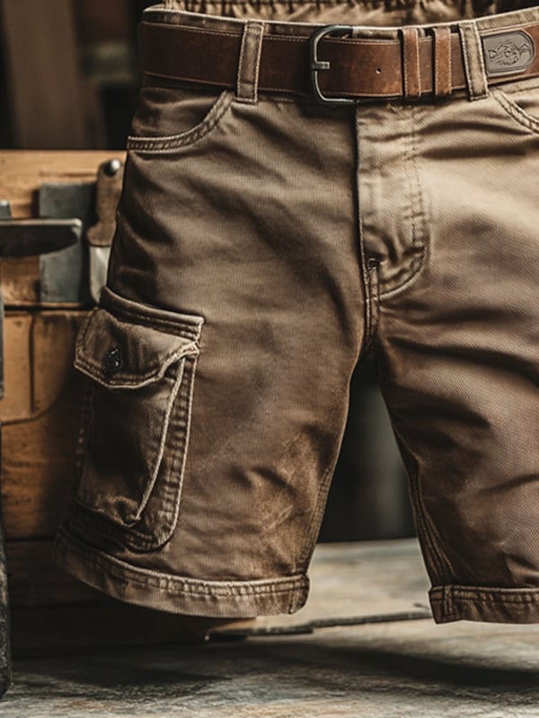 Siyaje | Short cargo rétro à multiples poches