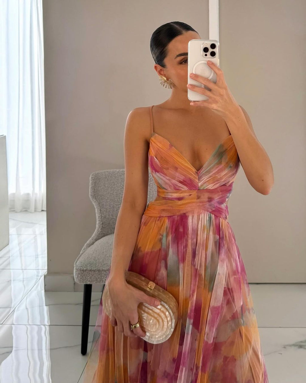 Siyaje | Magnifique maxi-robe à imprimé floral